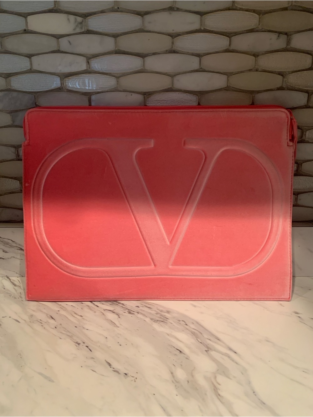 Valentino pinkish  Embossed V Logo Tablet or laptop Sleeve